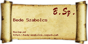 Bede Szabolcs névjegykártya