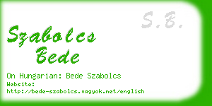 szabolcs bede business card